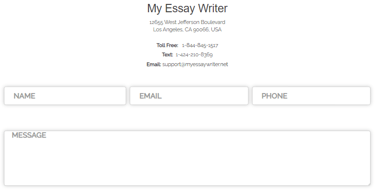 MyEssayWriter.net Contacts